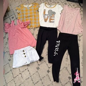 Girls' Clothing Set with Tops and Leggings size 6